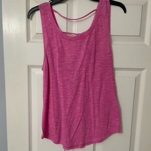 Pink tank top with bow details on the back